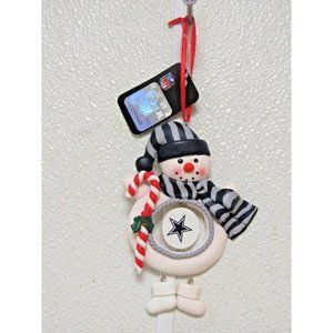 NFL Dallas Cowboys Clay Dough Snowman Christmas Ornament by Team Sports America